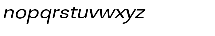 Linear Regular Extra Wide Oblique Font LOWERCASE