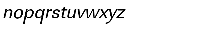 Linear Regular Narrow Oblique Font LOWERCASE