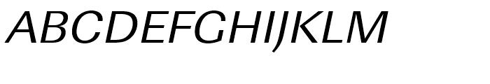 Linear Regular Wide Oblique Font UPPERCASE
