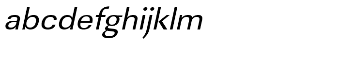 Linear Regular Wide Oblique Font LOWERCASE
