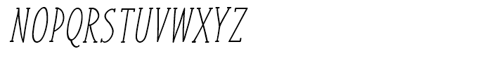 Liniga Serif Thin Italic Font UPPERCASE