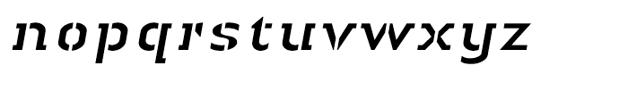 Linotype Authentic Stencil Italic Font LOWERCASE