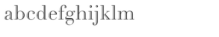 Linotype Didot Open Face Font LOWERCASE