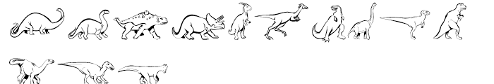 Linotype Dinosaures Regular Font UPPERCASE