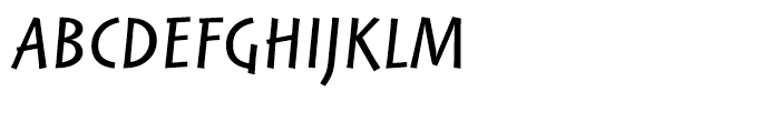 Linotype Markin Normal Italic Font UPPERCASE