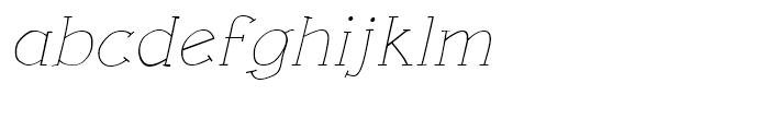 Linotype Rough Light Italic Font LOWERCASE