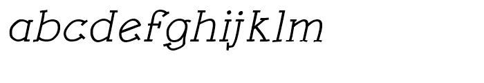 Linotype Rough Medium Italic Font LOWERCASE