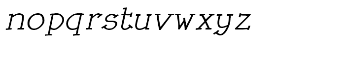 Linotype Rough Medium Italic Font LOWERCASE