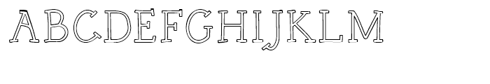 Linotype Rough Outline Font UPPERCASE