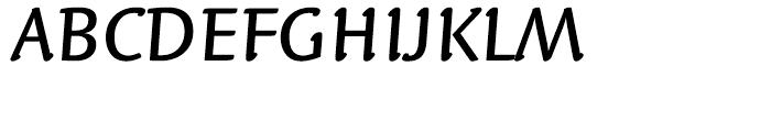 Linotype Syntax Letter Medium Italic Font UPPERCASE