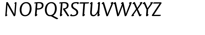 Linotype Syntax Letter Regular Italic Font UPPERCASE