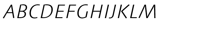 Linotype Syntax Light Italic Font UPPERCASE