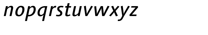 Linotype Syntax Medium Italic Font LOWERCASE