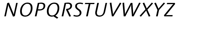 Linotype Syntax Regular Italic Font UPPERCASE