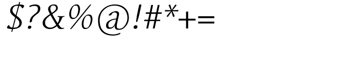 Linotype Syntax Serif Light Italic Font OTHER CHARS
