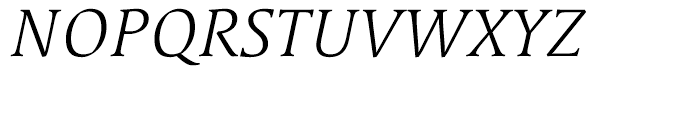 Linotype Syntax Serif Light Italic Font UPPERCASE