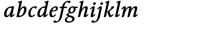 Linotype Syntax Serif Medium Italic Font LOWERCASE