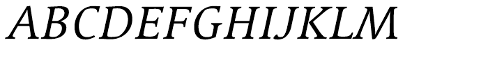 Linotype Syntax Serif Regular Italic Font UPPERCASE