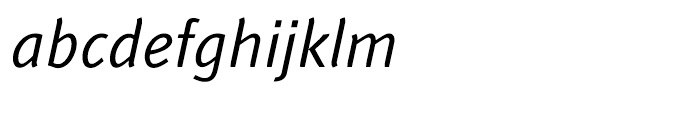 Linotype Textra Book Italic Font LOWERCASE