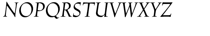 Linotype Trajanus Italic Font UPPERCASE