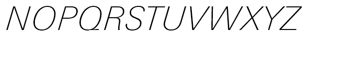 Linotype Univers 231 Basic Thin Italic Font UPPERCASE