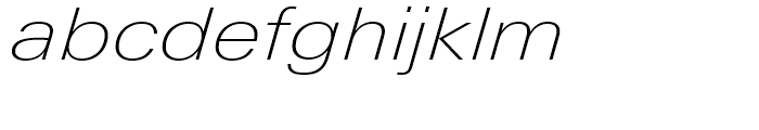 Linotype Univers 241 Extended Thin Italic Font LOWERCASE