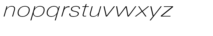 Linotype Univers 241 Extended Thin Italic Font LOWERCASE