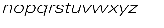 Linotype Univers 341 Extended Light Italic Font LOWERCASE
