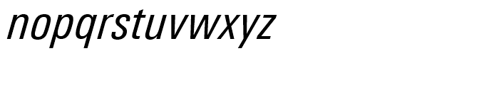 Linotype Univers 421 Condensed Regular Italic Font LOWERCASE