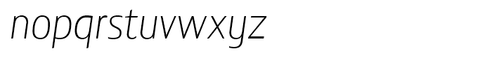 Lisboa Sans Extra Light Italic Font LOWERCASE