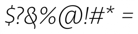 Libertad Thin Italic Font OTHER CHARS