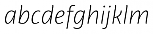 Libertad Thin Italic Font LOWERCASE