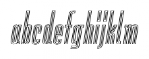 Lichtspiele Neon Outline Italic Font LOWERCASE