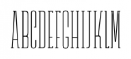 Lichtspielhaus Slab Hairline Font UPPERCASE