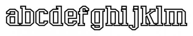 LifeAfterCollegeOutline Wide Regular Font LOWERCASE