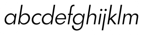 Limerick Serial Light Italic Font LOWERCASE