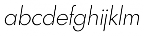Limerick Serial Xlight Italic Font LOWERCASE
