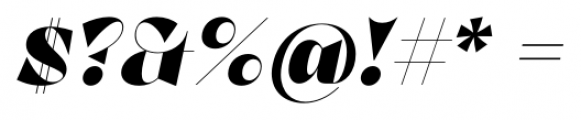 Lince Black Italic Font OTHER CHARS