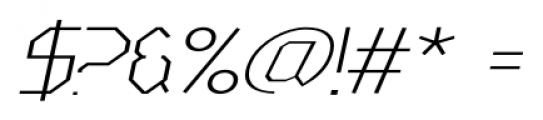 LineWire  Thin Italic Font OTHER CHARS