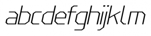 LineWire  Thin Italic Font LOWERCASE