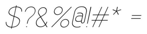 Lintel Thin Italic Font OTHER CHARS
