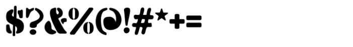 Liberty Stencil Regular Font OTHER CHARS