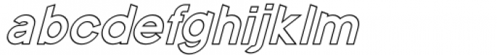 Librada Pro Outline Italic Font LOWERCASE
