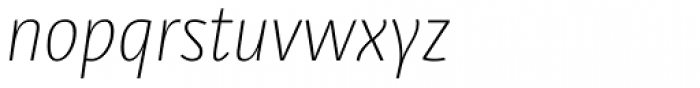 Libre ExtraLight Italic Font LOWERCASE