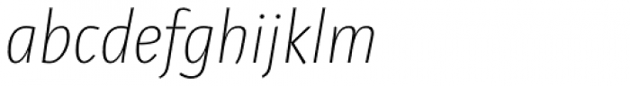 Libre Pro ExtraLight Italic Font LOWERCASE