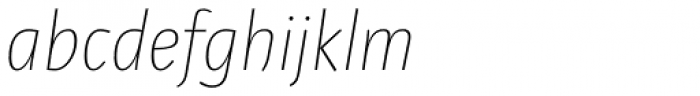 Libre UltraLight Italic Font LOWERCASE