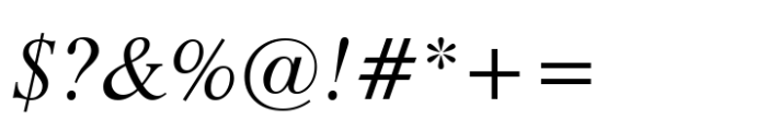 Life Std Italic Font OTHER CHARS