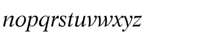 Life Std Italic Font LOWERCASE