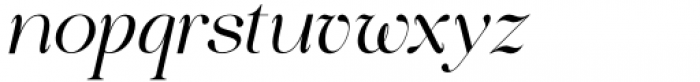 Liferdas Thin Italic Font LOWERCASE