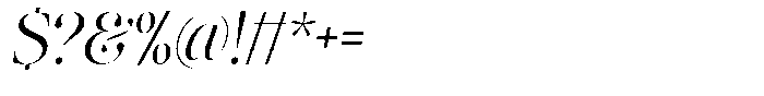 Lifestyle Icons Light Slanted Font OTHER CHARS
